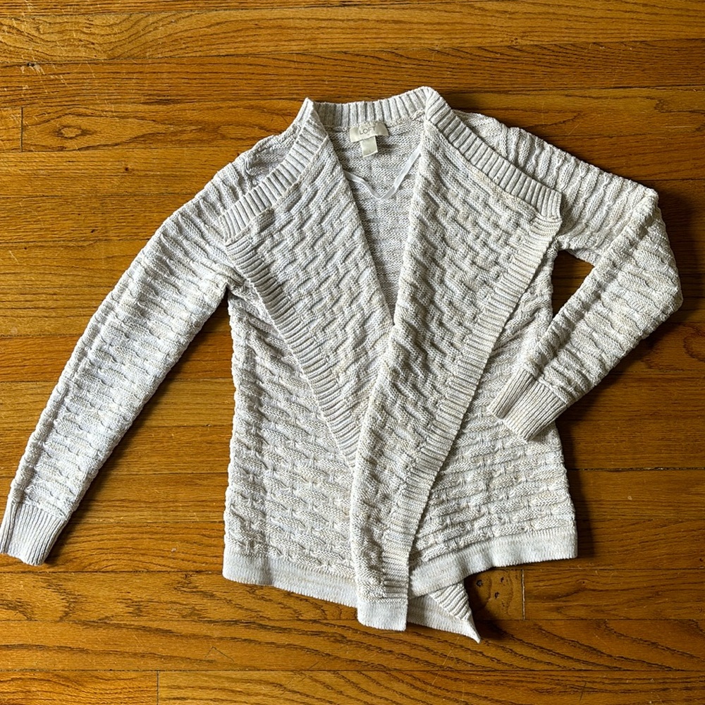 LOFT Open Knit Cardigan